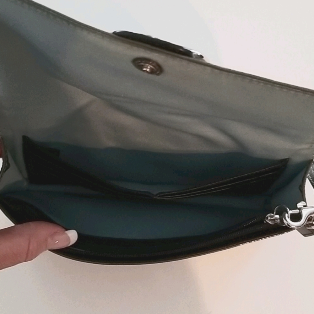 Coach Soho Gray Patent Wristlet Bag - Picture 7 of 16